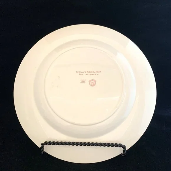 Wedgwood Pink St. Paul’s School The Infirmary Dinner Plate 1928 10 3/8” - Picture 3 of 4